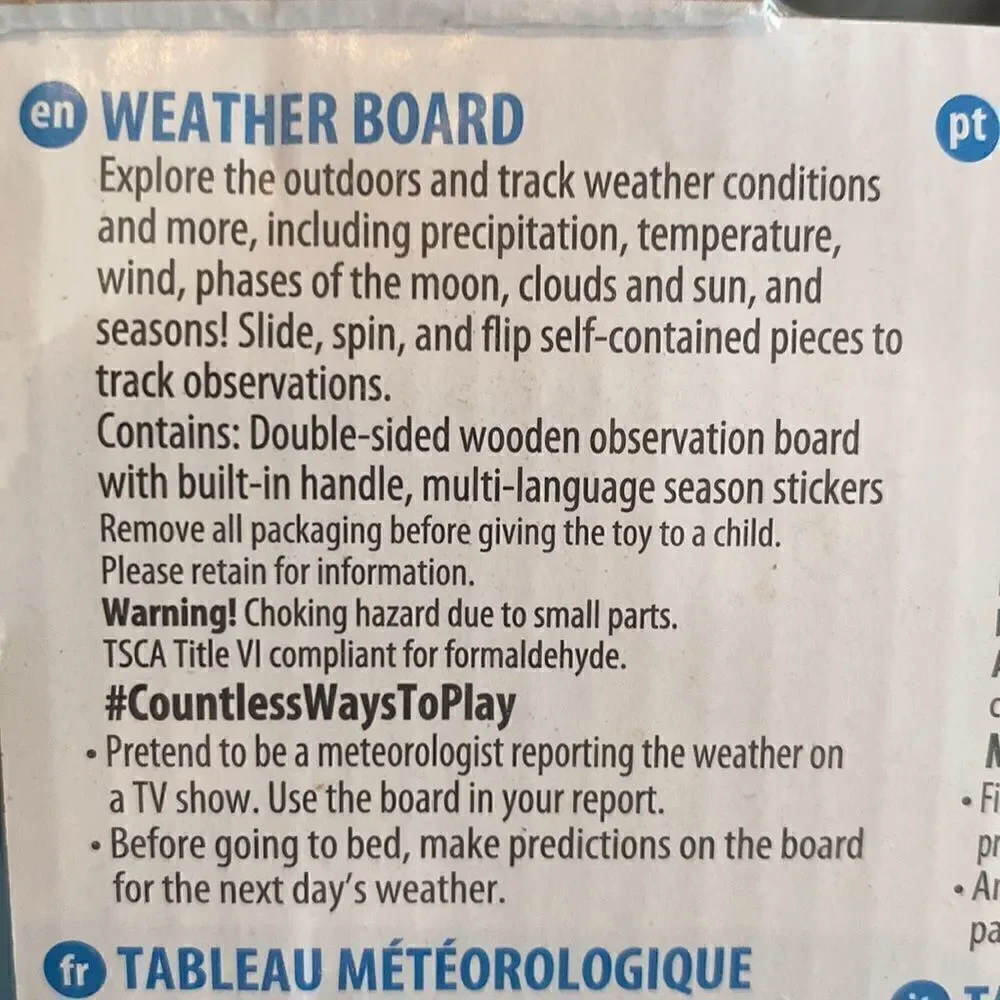 Kids Melissa & Doug Let’s Explore Weather Board 3+ BRAND NEW in Packaging